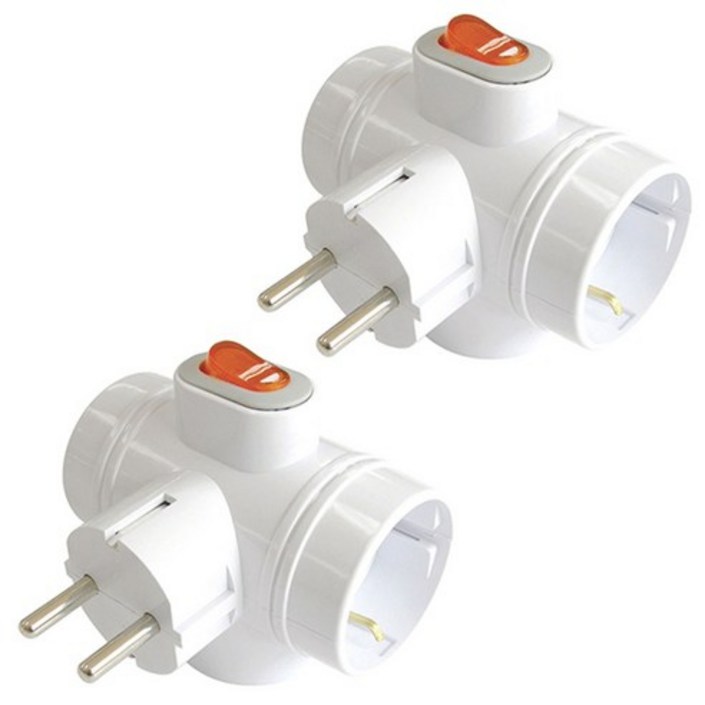 피스코리아T형 스위치 멀티콘센트, 단일색상, 1개