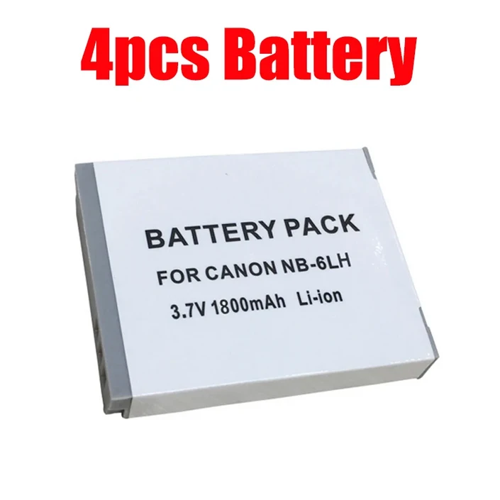 호환 1800mAh 배터리 카메라 NB 6L 캐논 파워샷 IXUS 310 SX240 HS 95 용