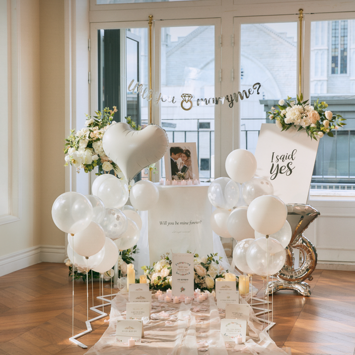 파티레시피 인x타 인증맛집 실속 프로포즈  풍선세트