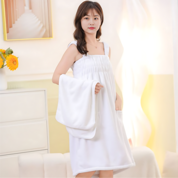 스몰빈 부드러운 프리미엄 호텔 골프 여성용 샤워 가운 민소매