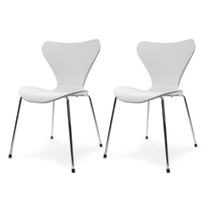 포블리스 세븐 체어 인테리어의자, 화이트, 2개