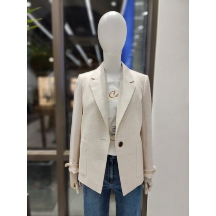 NICE CLAUP 나이스클랍 아웃 포켓 린넨 자켓 A232MWJ307
