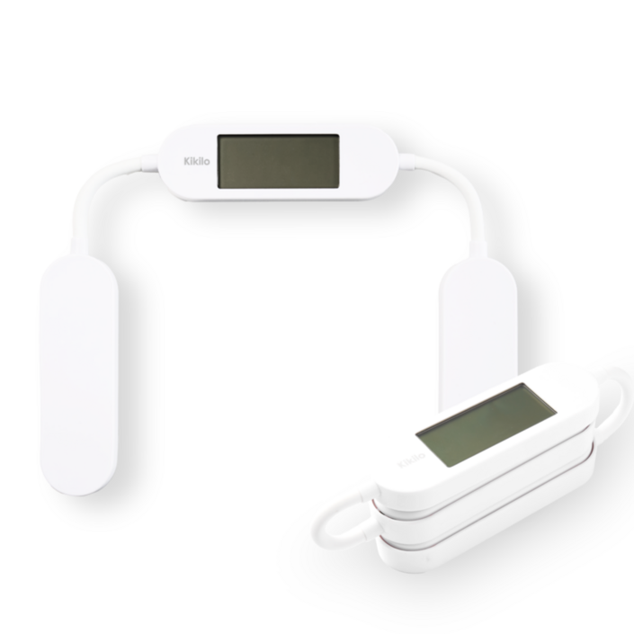 Kikilo 키킬로 여행용 가정용 폴더블 체중계 초경량 휴대용 미니 접는, 화이트White, 1개, KFS