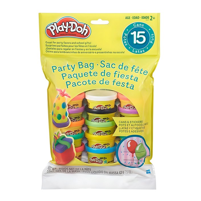 플레이도우 파티백 18367 칼라클레이, 혼합색상, 420g, 1세트