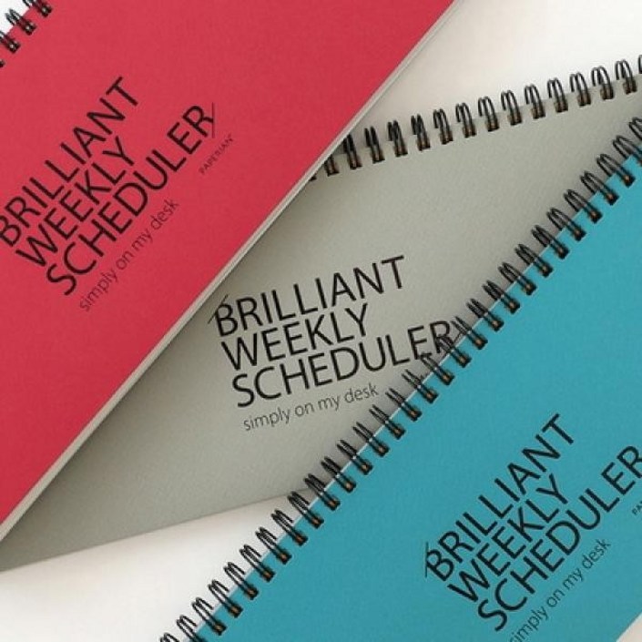 JJONGZANGBrilliant weekly scheduler 브릴리언트 위클리 스케줄러, 그레이(Gray), 단일상품