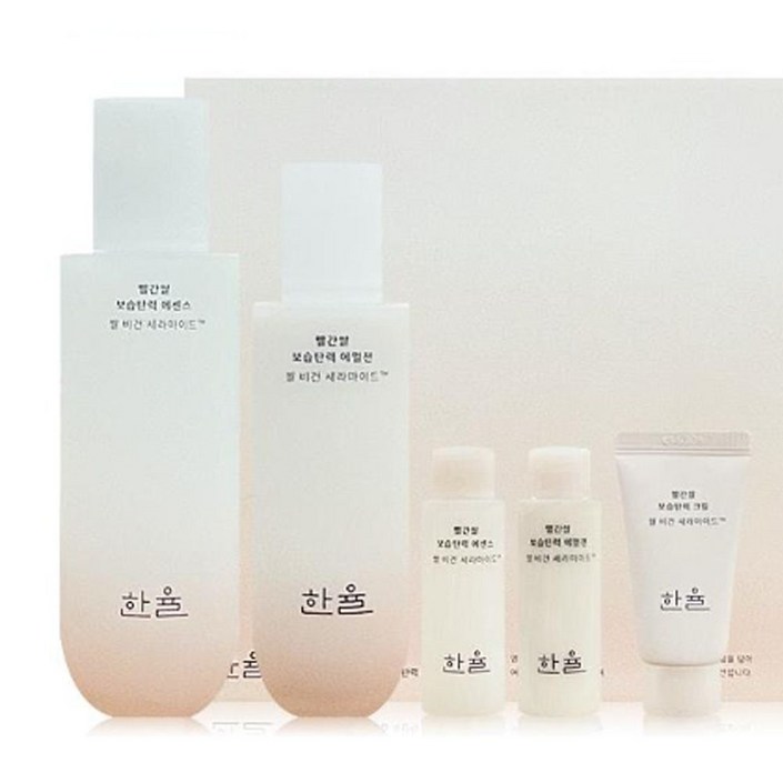 피부관리 아모레 한율 빨간쌀 보습 스킨에센스 150ml 로션 125ml 2종세트 케어1569147 탄력 수분 영양