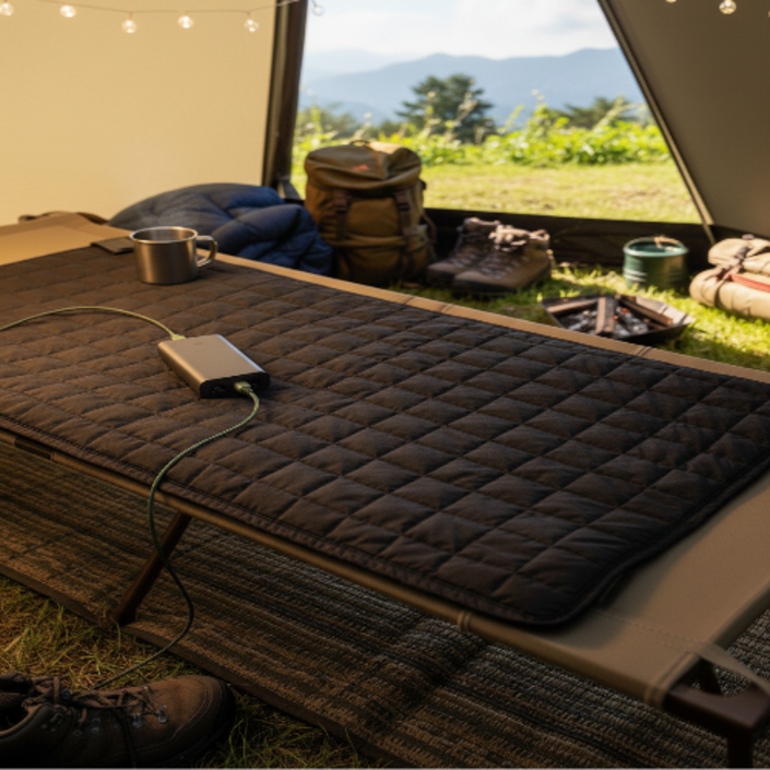 보조배터리 12v 멀티형 100퍼센트 탄소온열매트 이노베이션 블랙 꼼지락