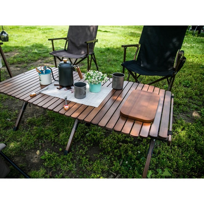 캠핑용좌식테이블 우드롤테이블 테이블 캠핑용품 10001200XL