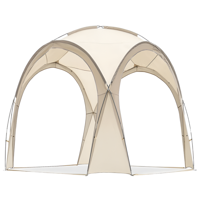 트리플리 사계절 돔텐트 돔 쉘터 텐트 대형 그늘막 리빙쉘 거실형 돔형 차양막 4인용 6인용 경량, 46인용, 베이지 B