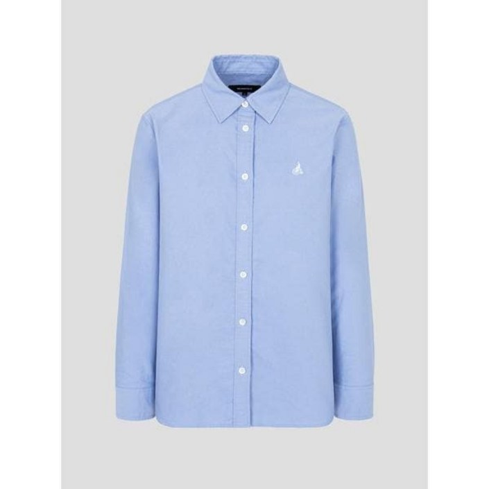 국내매장정품 빈폴 여성 남방 빈폴레이디스 Essential 옥스퍼드 솔리드 레귤러핏 셔츠 스카이블루 BF5164E01Q