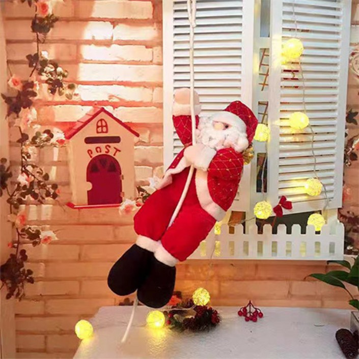 도림 줄타는 산타 인형 벽타는 낙하산 크리스마스 장식 소품