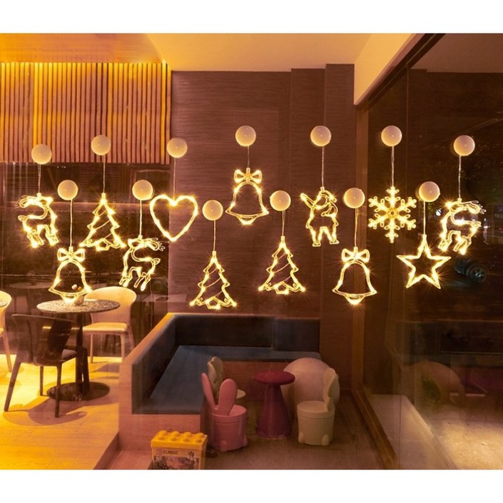 붙이는 크리스마스 벽트리 LED 전구 포함 트리 가렌더 크리스마스 꾸미기 용품 조명 만들기 XMAS 감성 전구 어린이집 인테리어