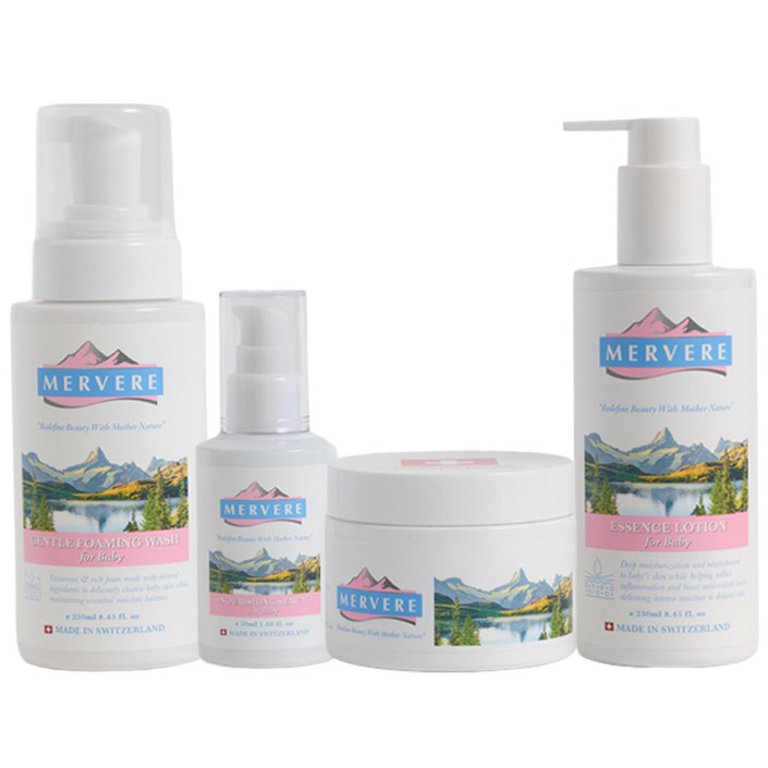 메르베르 프리미엄 천연 유기농 원료 아기스킨케어 더마 기프트 세트, 1세트