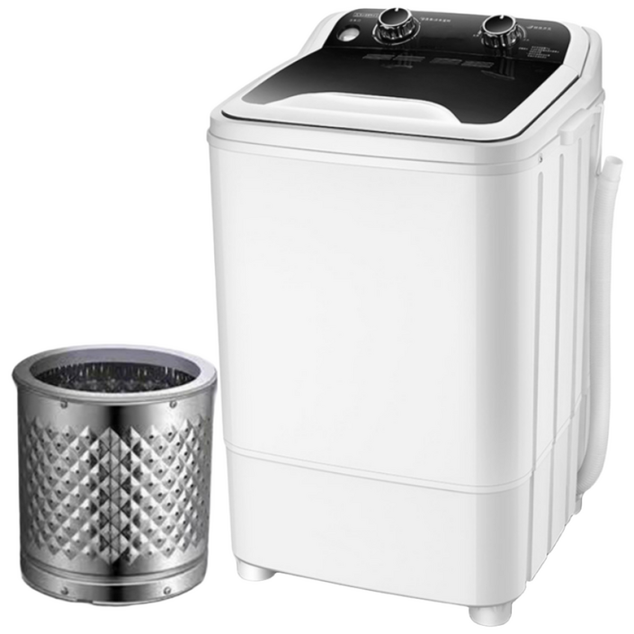 [클린스] 반자동 소형 미니 세탁기 5kg 반자동 걸레 원룸 속옷 양말 운동복 기숙사 통돌이, 5.5kg 소형세탁기