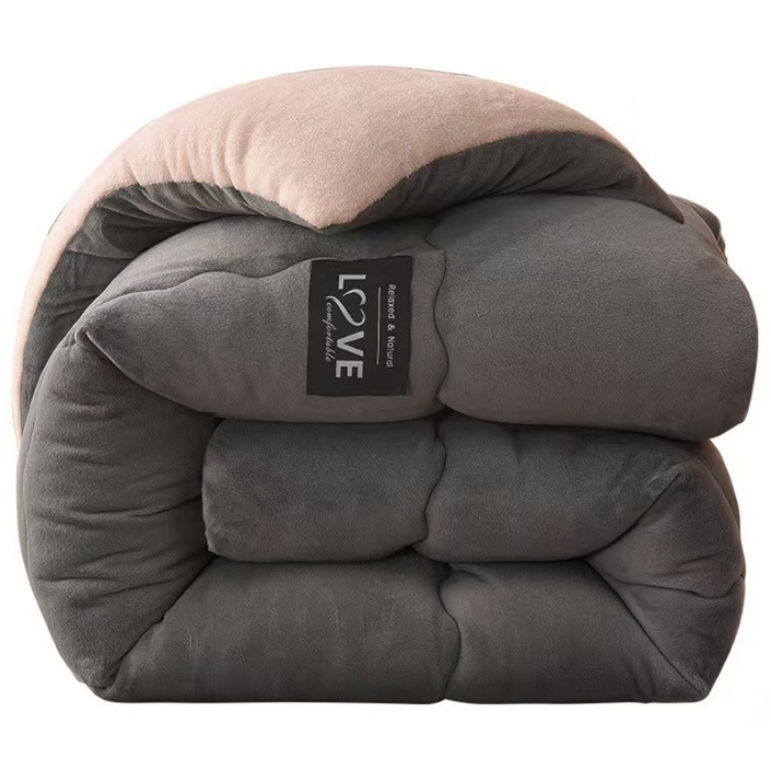 DIM 부드럽고 따뜻한 보온 양면 이불 겨울 이불 우유 마이크로 극세사이불