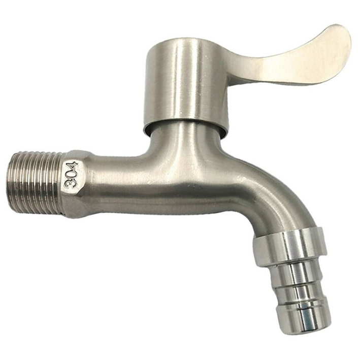 스텐304 수도꼭지 레버형 부식방지 교체형 수전 욕실 화장실 베란다 정원 야외 물호수, 1개