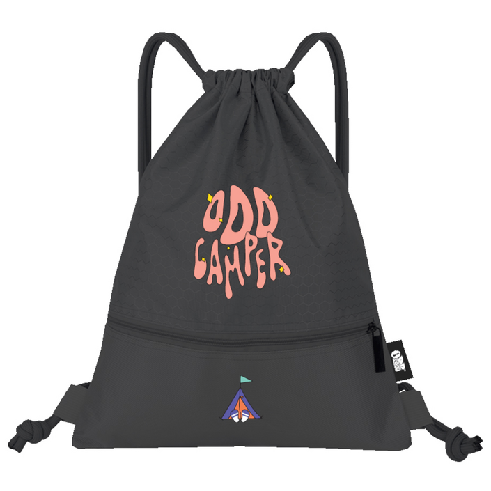 오드삭스 캠핑 아웃도어 스트링백 오드캠퍼 블랙, 다용도 운동 헬스 짐색 가방, 1개