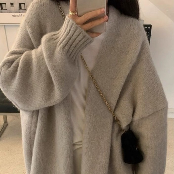 소소온 루즈핏 여리 니트 가디건