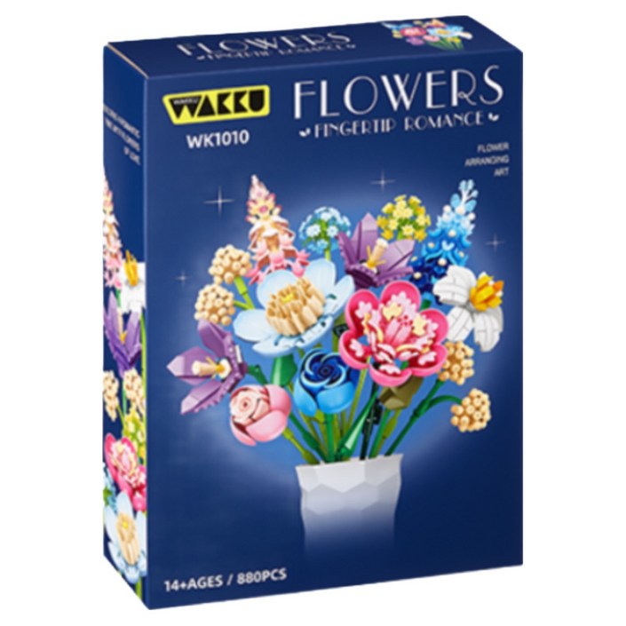 Wakku 보태니컬  꽃다발 블럭세트 레고호환블록 힐링선물 Pcs880, 1개
