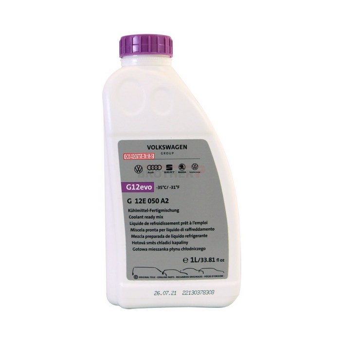 아우디 폭스바겐 냉각수 부동액 1L G12E050A2 G12, 1개, 1L