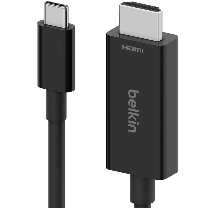 벨킨 USB C타입HDMI 2.1 케이블 AVC012bt2M, 2m, 블랙AVC012bt2MBK, 1개