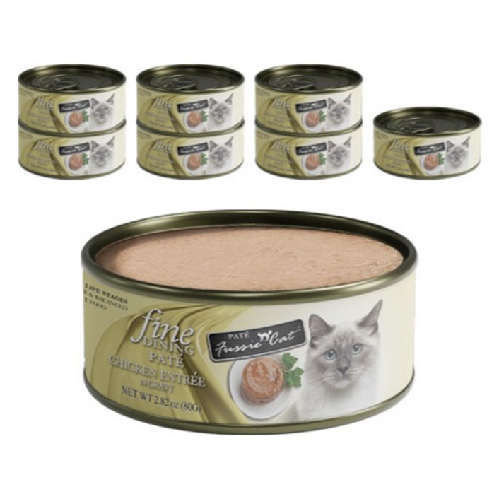 퍼시캣 전연령 고양이 파인다이닝 파테형 주식캔, 닭, 80g, 8개