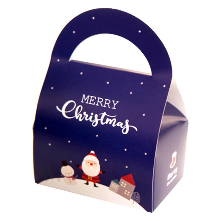 아이엔피 크리스마스 산타마을 라운드 핸들상자 10 x 6.3 x 14.5 cm