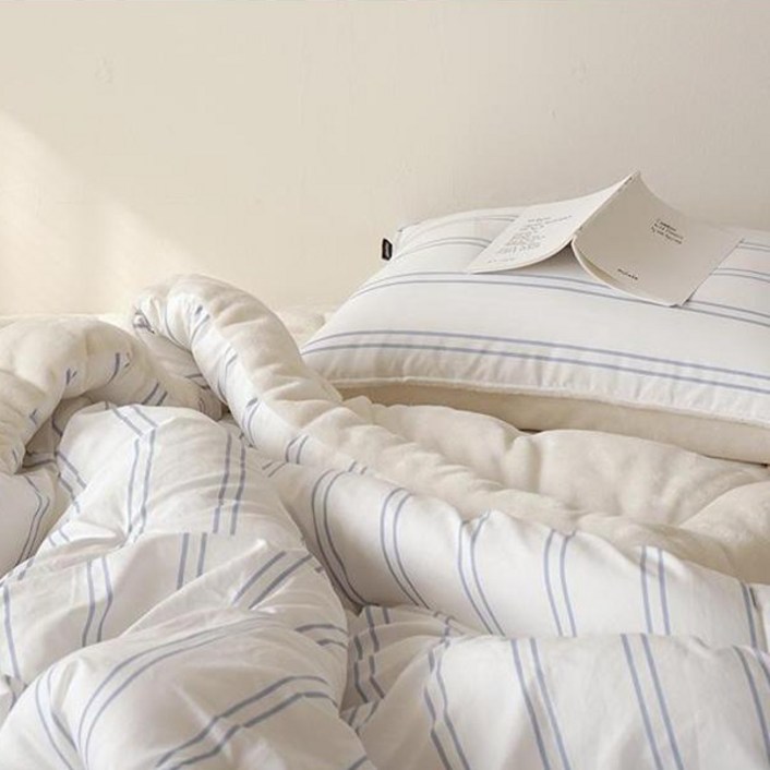 노컨셉 워싱 양면 깊게자요 극세사 차렵이불 침구세트