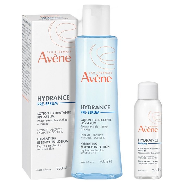 아벤느 이드랑스 온천수 수분 부스팅 에센스 인 로션 200ml 딥 모이스트 로션 25ml 세트, 1세트