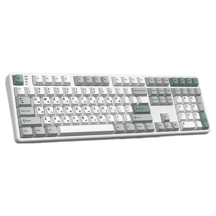 한성컴퓨터 3모드 가스켓 저소음 유무선 기계식 키보드 38g, 메탈화이트, GK798 PRO, 딥블루 뽀송