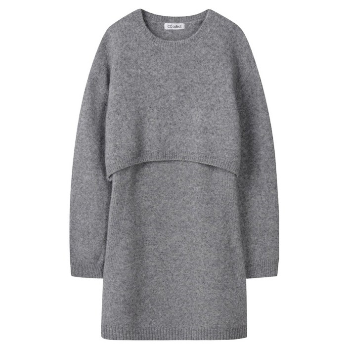 씨씨콜렉트 레이어드 니트 드레스