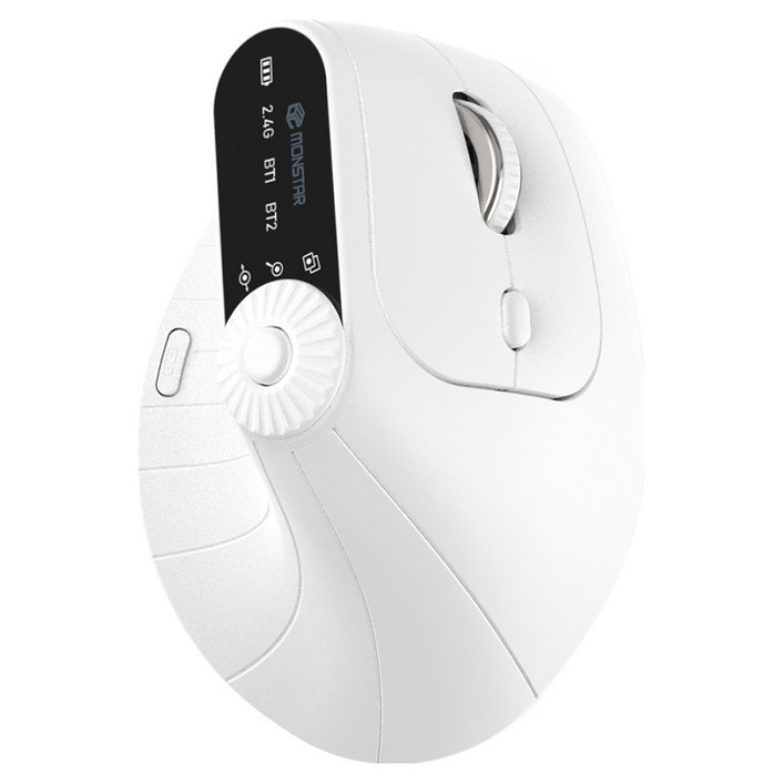 몬스타기어 크루 GV 인체공학 노브 손목보호 사무용 노트북 매크로 무선 블루투스 버티컬 마우스