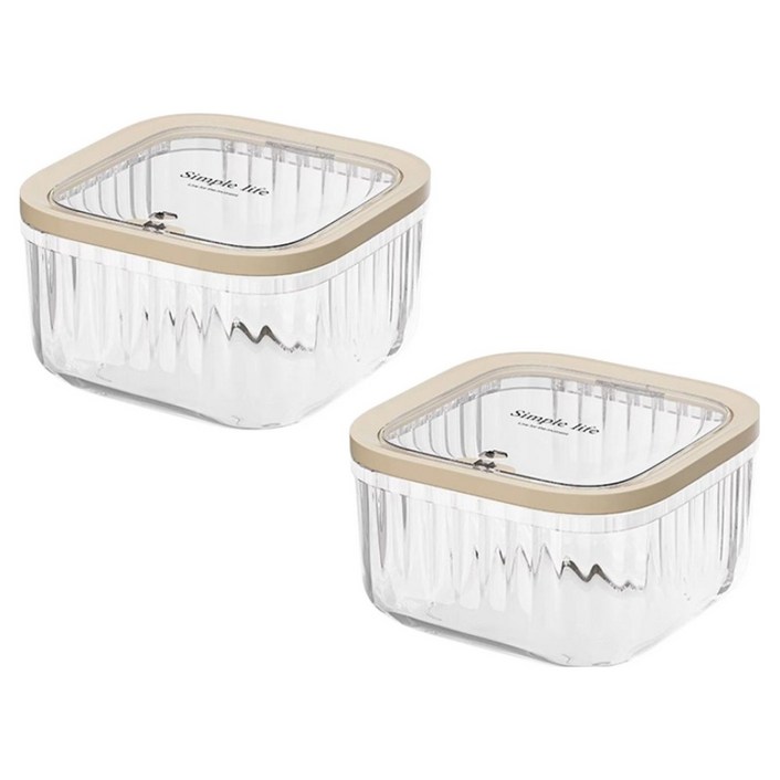 리빙공감 다용도 원터치 캡슐세제 보관함 소형, 투명, 2개