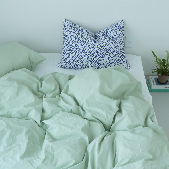 올리비아데코 블랭크 80수 고밀도 워싱 이불커버