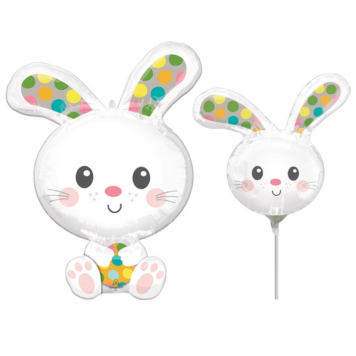 아나그램 토끼 스포티드 버니 은박풍선 세트 슈퍼쉐입  미니쉐입