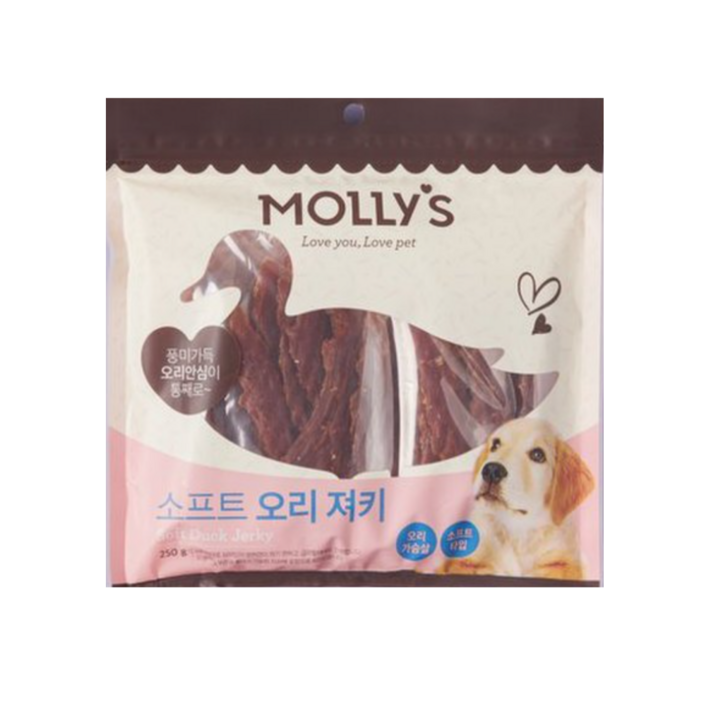 몰리스 소프트 오리 져키 250g