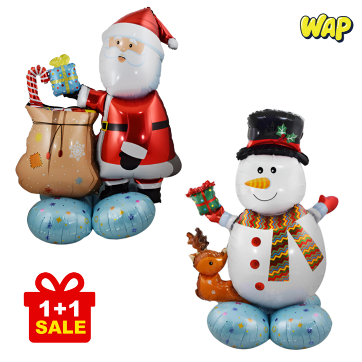 WAP 11 크리스마스 대형 풍선 산타 눈사람 홈파티 장식 스탠딩