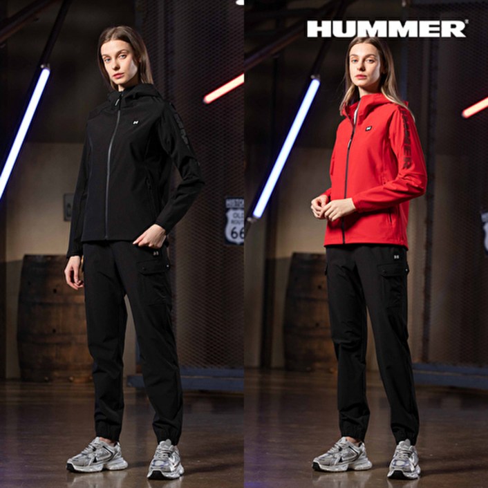HUMMER 26SS 여성 우븐테크 트랙수트 셋업 2종