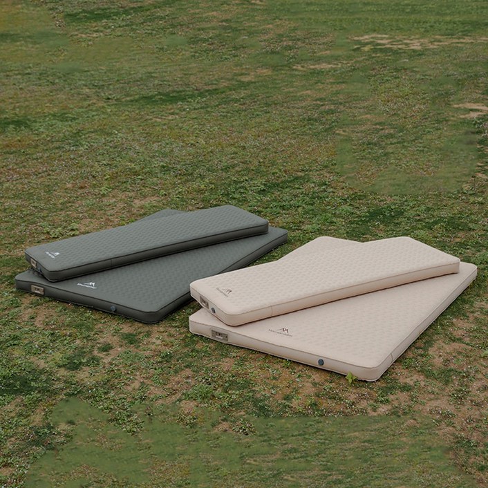 마운틴하이커 캠핑 에어 매트 휴대용 자충 매트리스 펌프 내장형