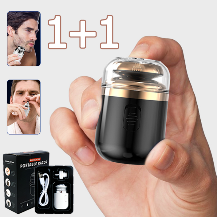 Nicoliley 11 미니 전기면도기 휴대용 방수면도기 코털제모 수염면도 2in1