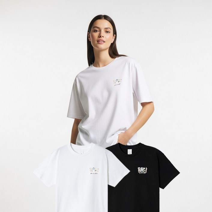 스텝퍼 미니 로고 CITY 여행 도시티 오버핏 17수 여름 가을 반팔 면티 여성 그래픽 티셔츠 11