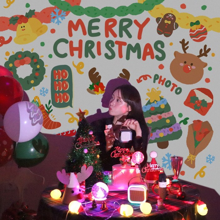 블링몬스터즈 크리스마스 파티 이벤트 포토존 하트빔 8종 풀세트