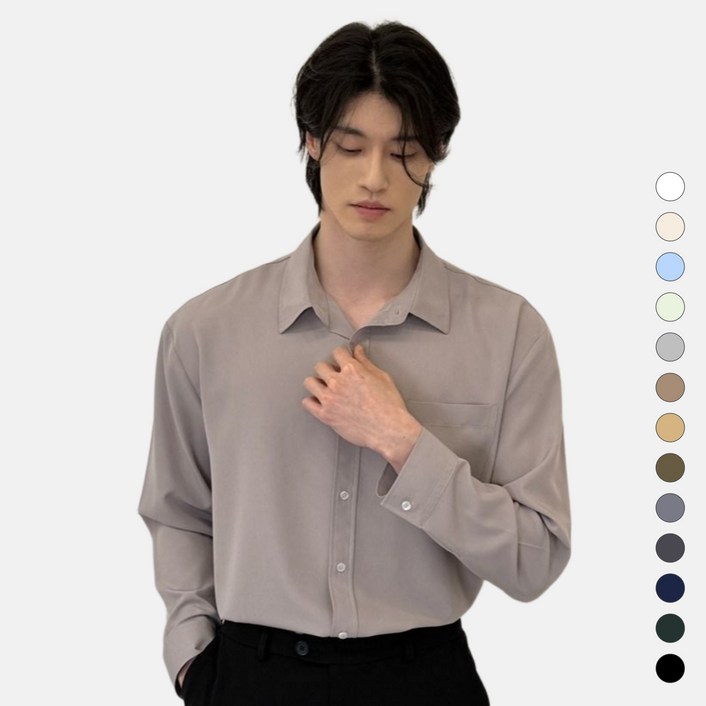 남자 오버핏 셔츠 빅 사이즈 링클프리 와이셔츠 남방 남자 오버핏 셔츠 빅 사이즈 링클프리 와이셔츠 남방