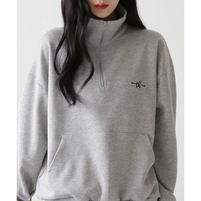 더험프 봄 여성 반집업 맨투맨 빅사이즈