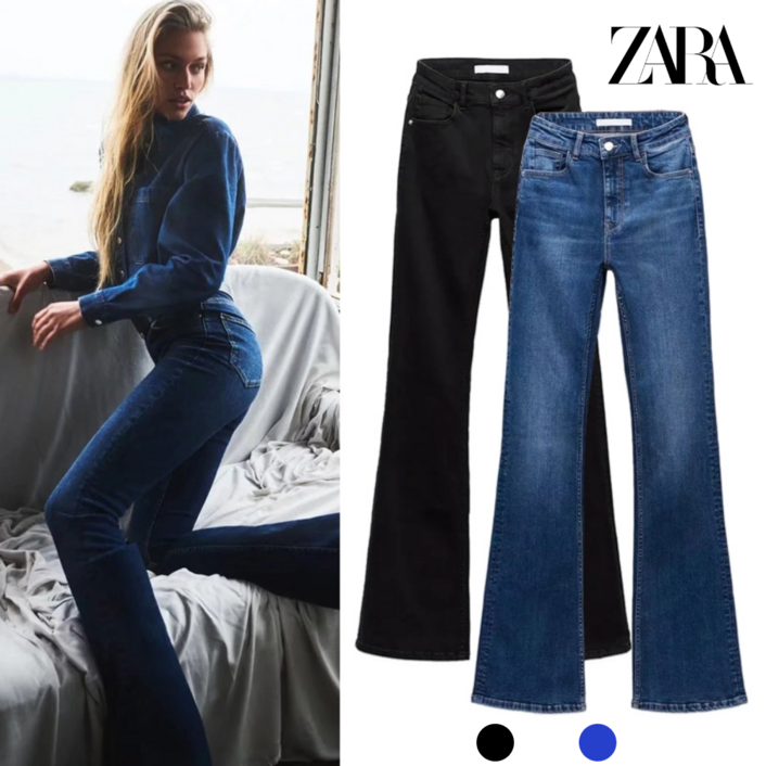Zara 여성 플레어 청바지 부츠컷 데님 진 5862194