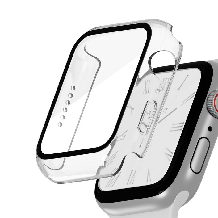 아이메이드잇 애플워치 호환 풀커버 일체형 케이스, 클리어, 1개