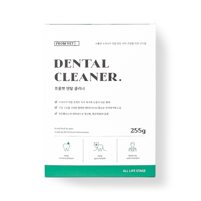 프롬벳 강아지 덴탈껌 덴탈클리너 255g 양치껌 치석 입냄새 제거, 1개, 255g, 덴탈클리너