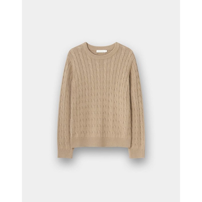 지오다노 2025 NEW 여자 케이블 니트 355910 4칼라