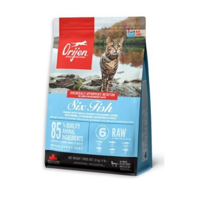 오리젠 전연령 식스 피쉬 캣 건식사료