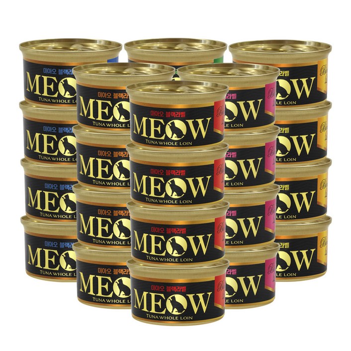 미아오 캔 블랙라벨 콤보 85g x 24개